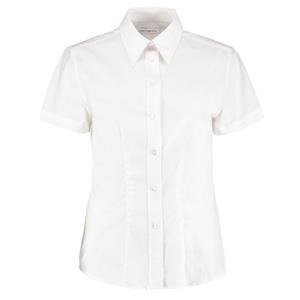 Kustom Kit Dames werkkleding oxford korte mouwen shirt