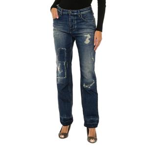 Armani Jeans Dames distressed en gescheurde denim lange broek 6Y5990-5D3UZ 27-USA blauw