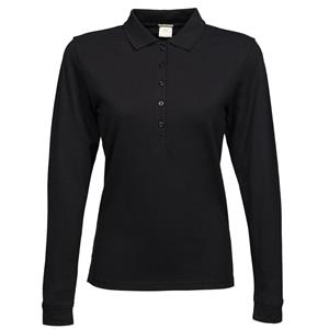 Tee Jays Dames luxe stretch poloshirt met lange mouwen