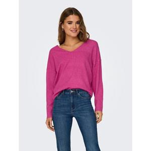 Only Onlrica life ls v-neck pullo knt n magenta