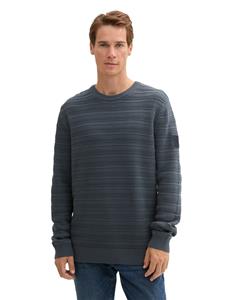 Tom Tailor Regular fit gebreide pullover van puur katoen met breipatroon