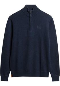 Sweater Superdry Henley Essential Half Zip Navy