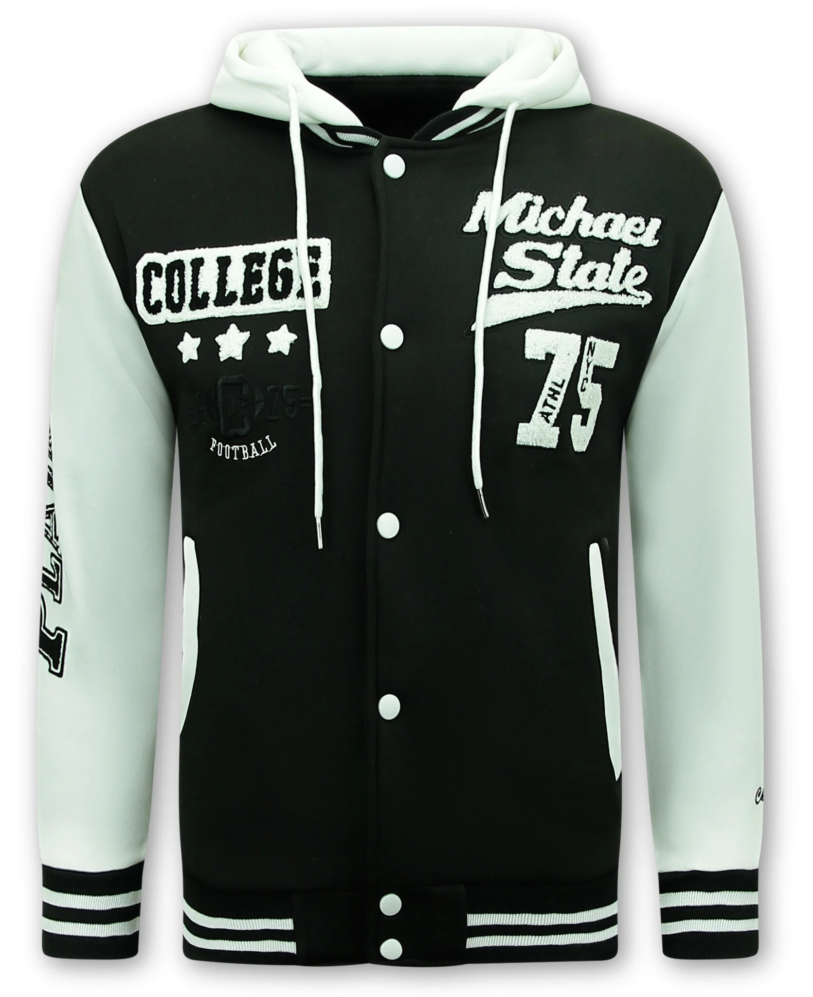 Local Fanatic Varsity vest met capuchon 905