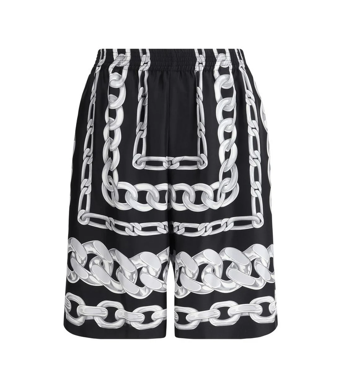 Korte Broek Versace Kettingprint Zijden Shorts Model VE10024761A13397BB