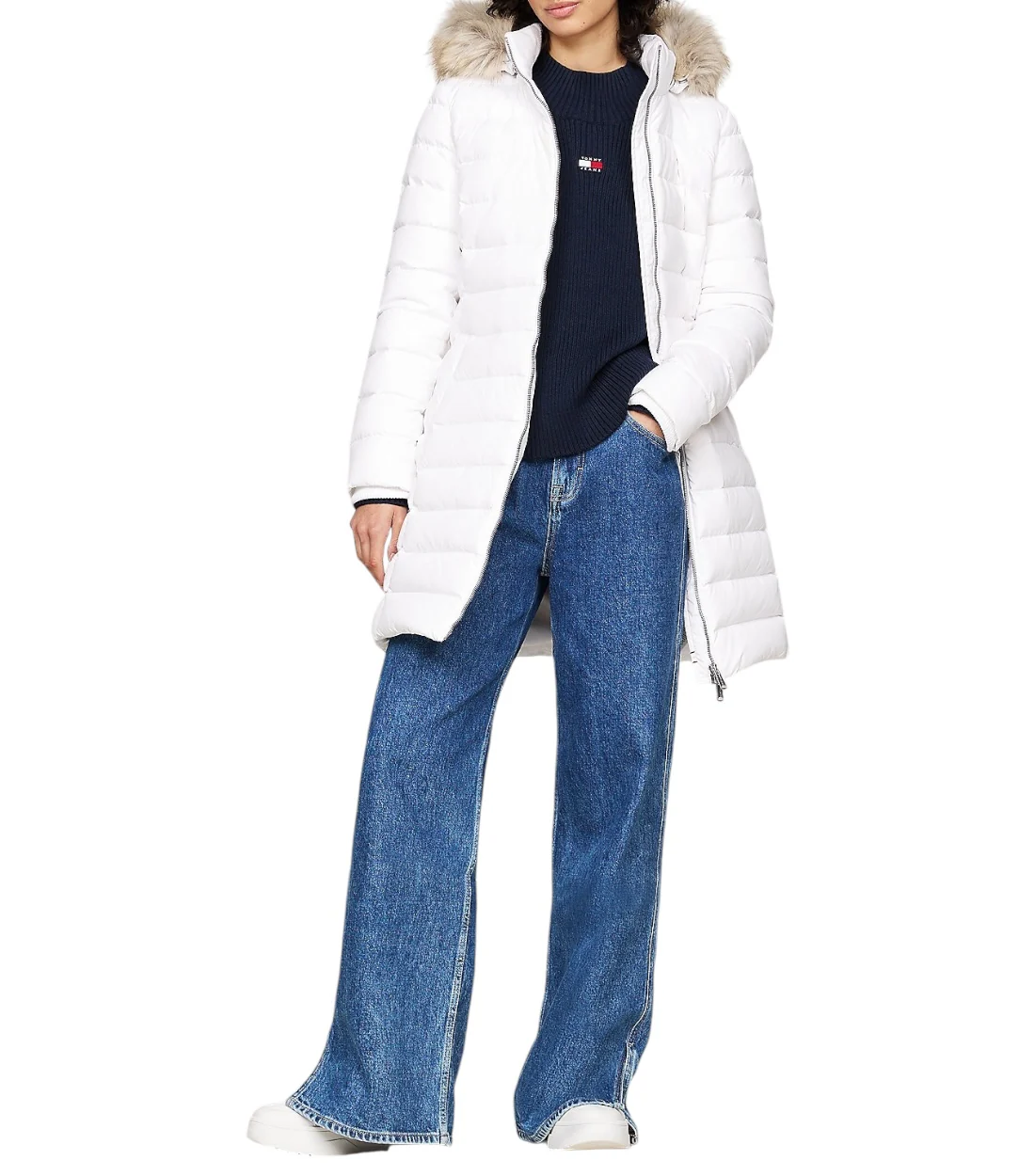 TOMMY JEANS Gewatteerde jas TJW ESSENTIAL HOODED DOWN COAT