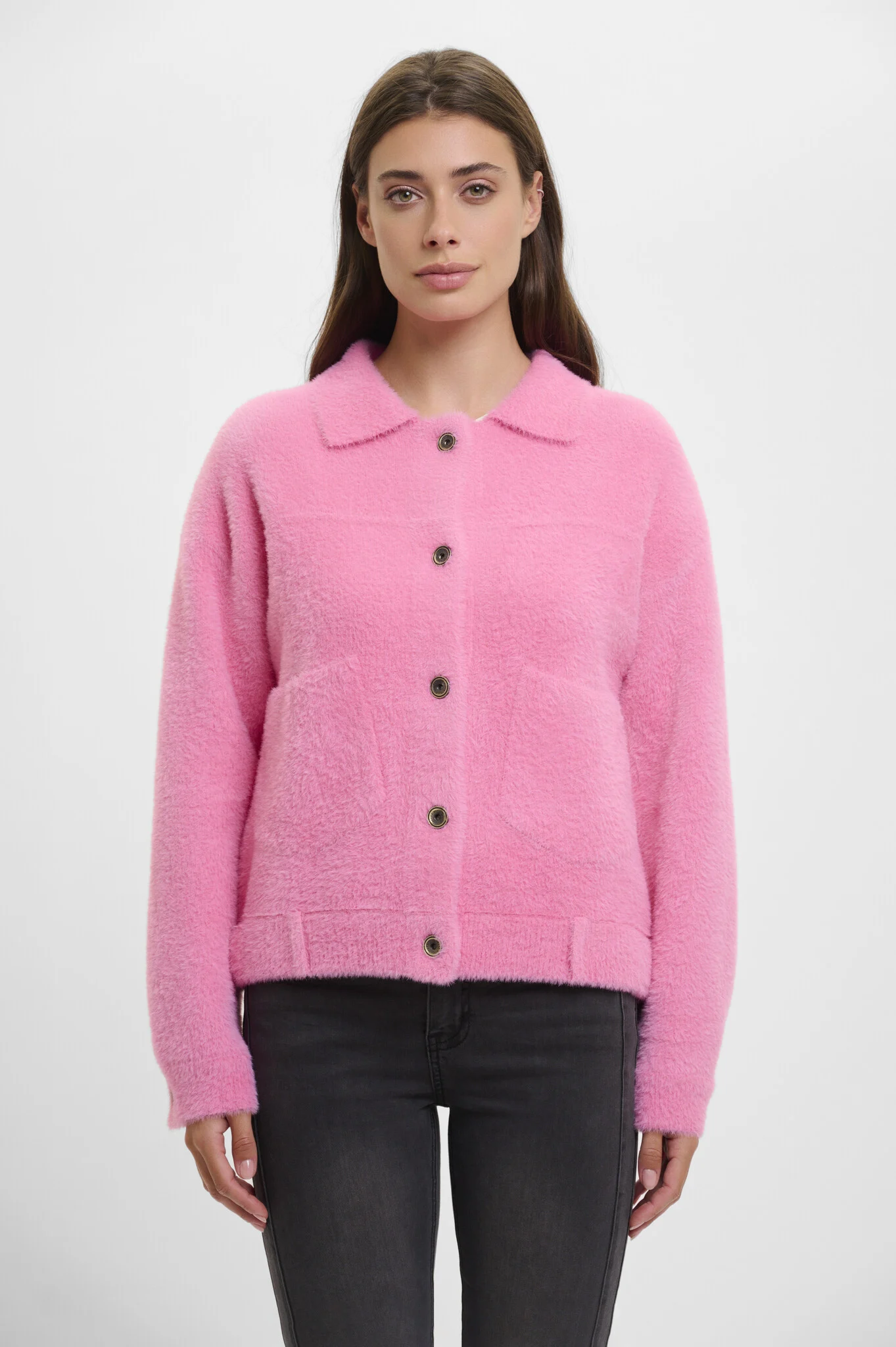 Rino & Pelle Bubbly.5002521 rino en pelle boxy jacket bright pink