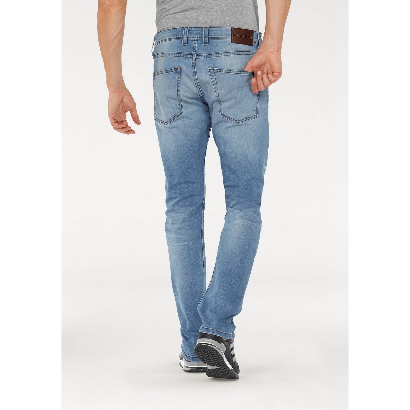 Bruno Banani Slim fit jeans Jimmy (stretch) smalle pijp, lage taillehoogte, met knoopsluiting