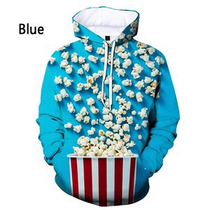 Xiao Xiang Lente Herfst Mode Mannen Vrouwen 3D Gedrukt Hoodie Heerlijk Eten Popcorn Chips Macaron Casual Heren Sweatshirts Met Capuchon L