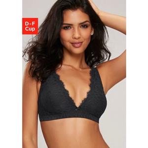 Lascana Bralette-bh Cara zonder beugel in edele high-apex ontwerp, sexy lingerie