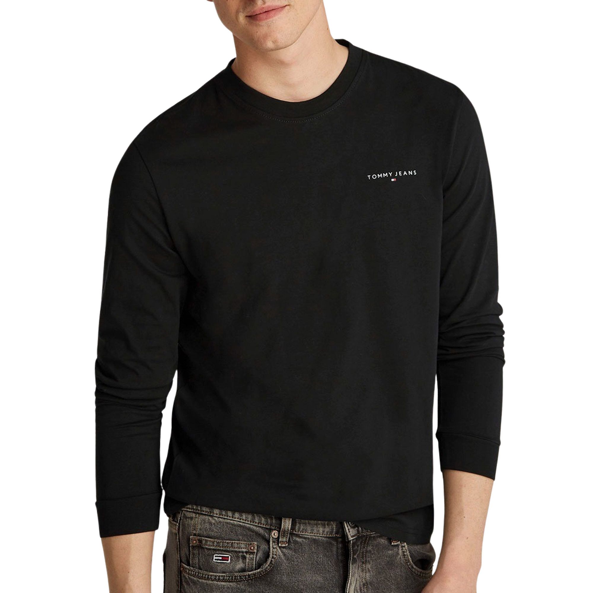 Tommy Hilfigerlim Linear Chest Logo Longsleevehirt Heren