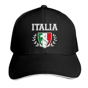 91460000MAC14ECE0X Italia Italië Italiaanse vlag Boutique Baseball Cap Unisex Print Verstelbaar Hip Hop Mode Cool Snapback Hoeden Zwart One Size