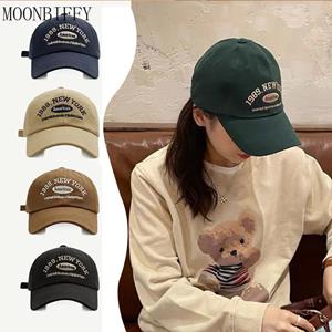 Retro Letter Borduurwerk Baseball Hoeden Unisex Mannen Vrouwen Gewassen Katoen Snapback Petten Buitensporten Dad Hoed Hip Hop Cap Gorras beige