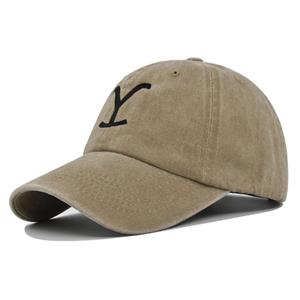 Yellowstone Dutton Ranch Hat Cross Paardenstaart Baseball Cap Distressed Outdoor Borduren Zonnebrandcrème Hoed Effen Kleur Cap zwart