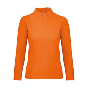 B and C Dames id.001 poloshirt met lange mouwen