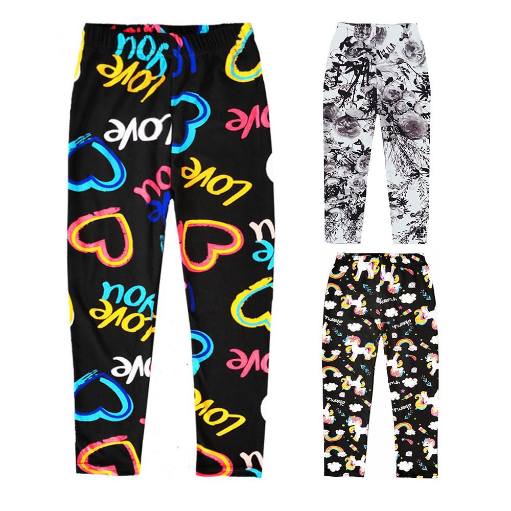 Kinderbroeken Mooie leggings voor babymeisjes Kinderbroeken met bloemenprint en elastische lange broek 100