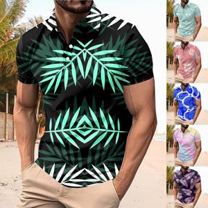 YiGeiWoLiGiaoGiao Golfshirt voor heren Casual Sport V-hals Geribbelde kraag Korte mouw Mode Casual Effen Kleur Effen Lente en zomer Normale pasvorm L zwart