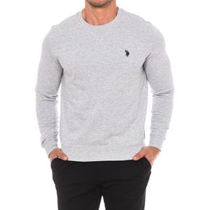U.S. Polo Assn. Heren sweatshirt met lange mouwen en ronde hals 67932 M grijze kleur