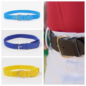 Fashion Houses Honkbalriem voor volwassenen, elastische band, verstelbare lengte, imitatieleer, honkbal-softbalriem, unisex-tailleband in levendige kleuren blauw