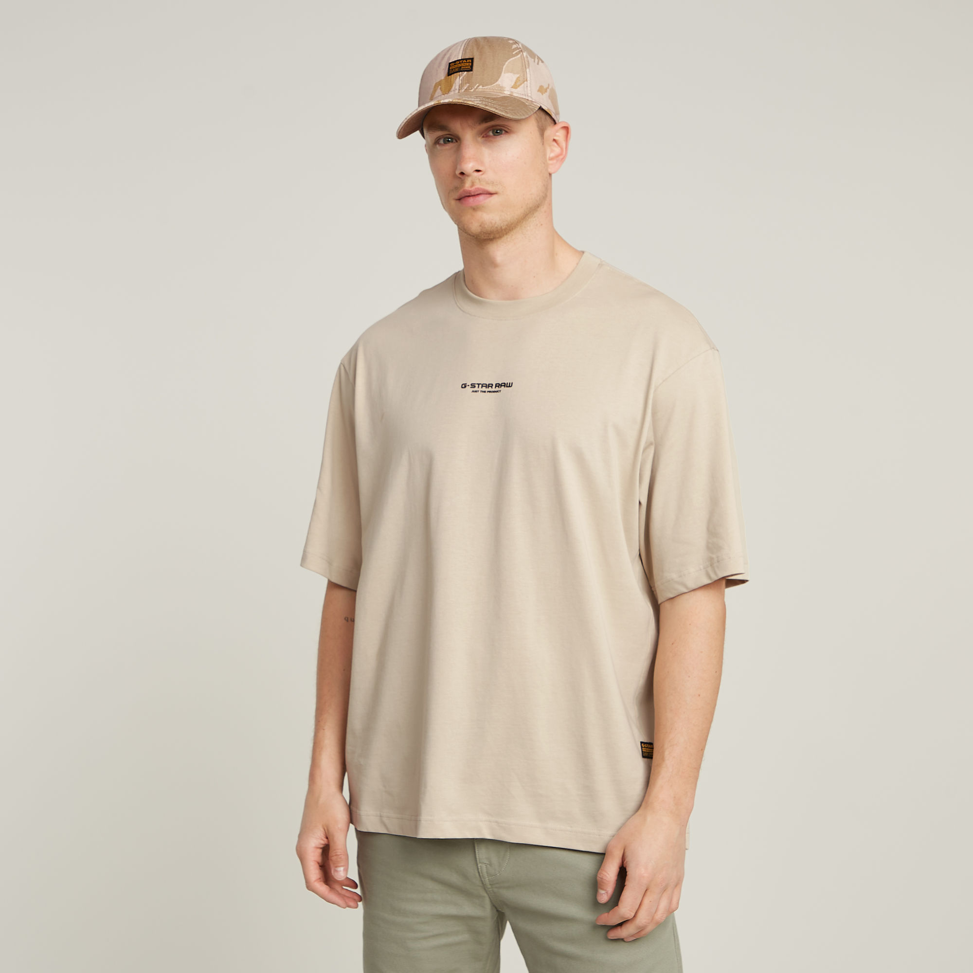 G-Star RAW Center Chest Boxy T-Shirt - Beige - Heren