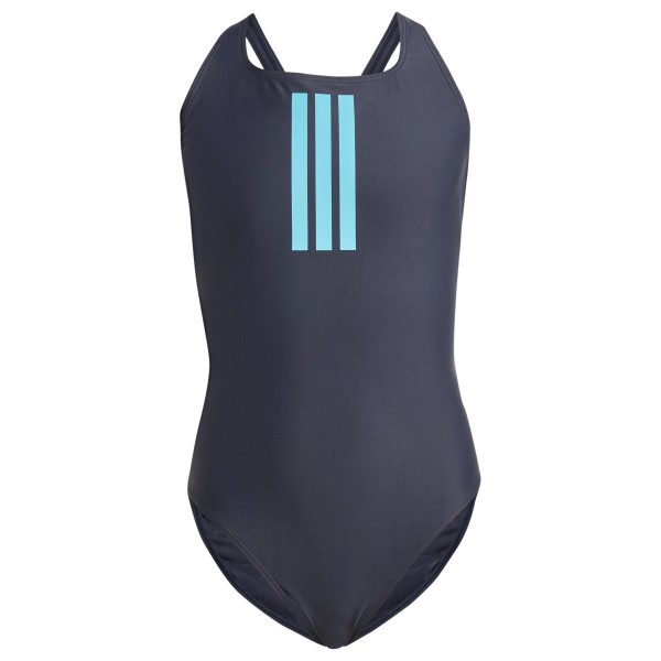 adidas - Women's 3 Stripes Mid Suit - Badpak, blauw