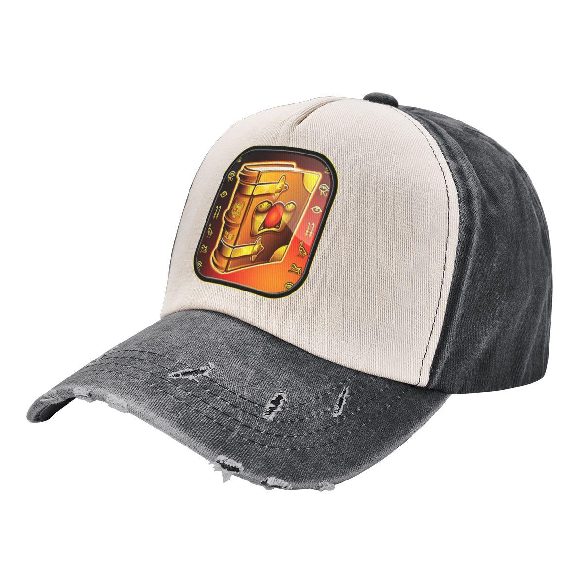 91440118MAC534JW32 Book Of Ra Game Gaming Trucker Hat Accessoires Casual Distressed Washed Hoofddeksels voor Unisex Dames Verstelbaar One Size