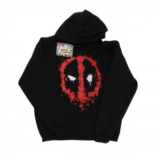 Deadpool Heren Splat Face katoenen hoodie L zwart