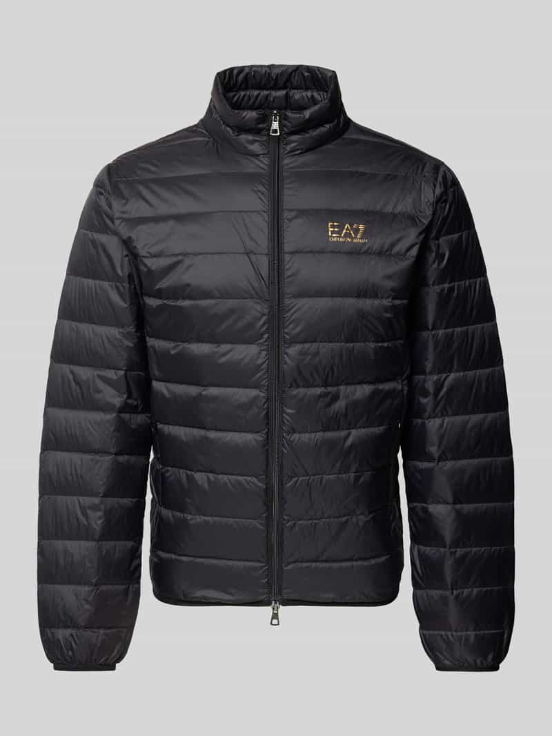 EA7 Emporio Armani Donsjack met labelprint, model 'TRAIN CORE'
