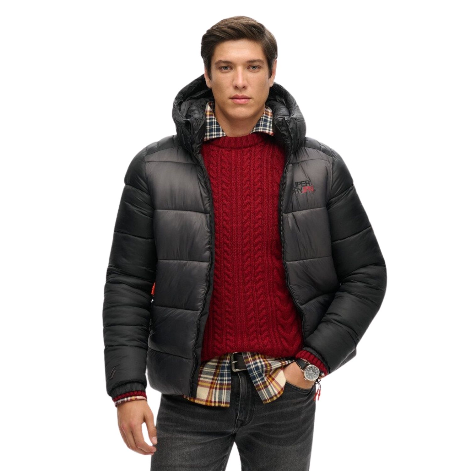Superdry Hooded Sports Puffer Casual Winterjas Heren 3XL