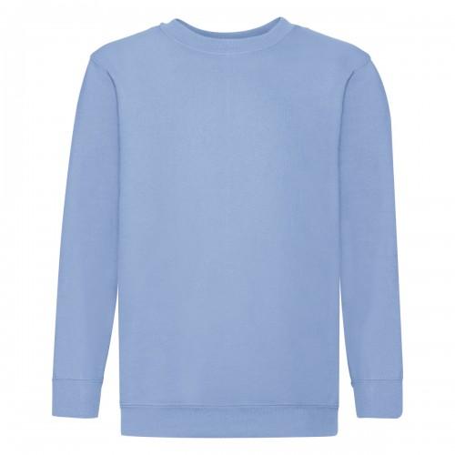 Fruit Of The Loom Childrens Unisex Set In Sleeve Sweatshirt 14-15 wit