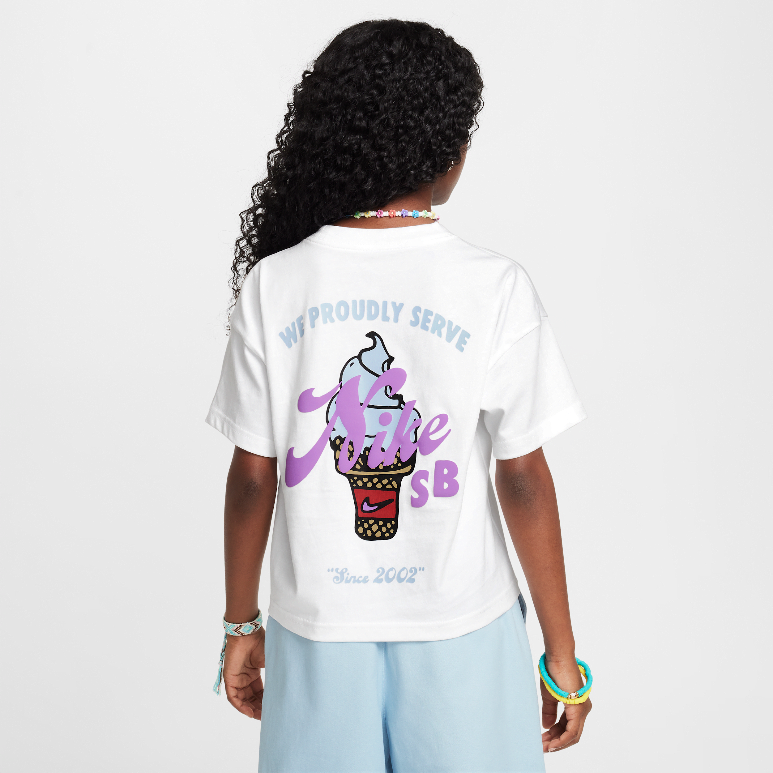 Nike SB T-shirt voor meisjes - Wit