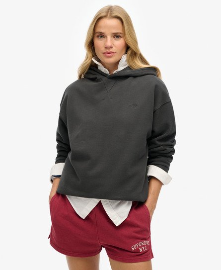 Superdry Vrouwen Studios Hoodie Donkergrijs
