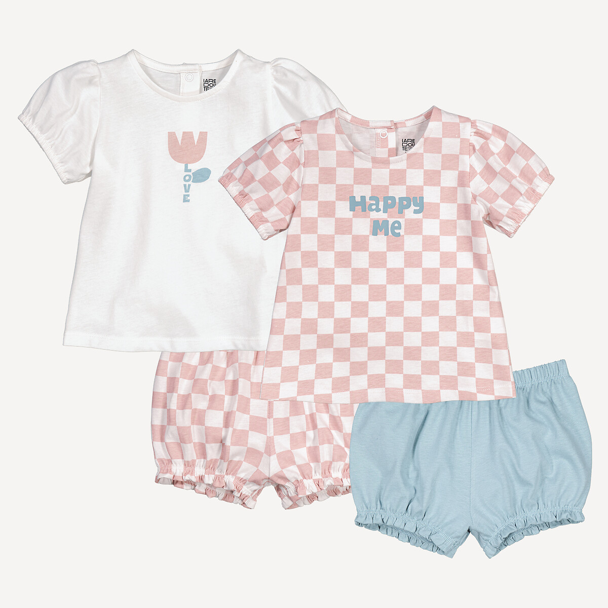 LA REDOUTE COLLECTIONS Set van 2 pyjashorts in katoenjersey