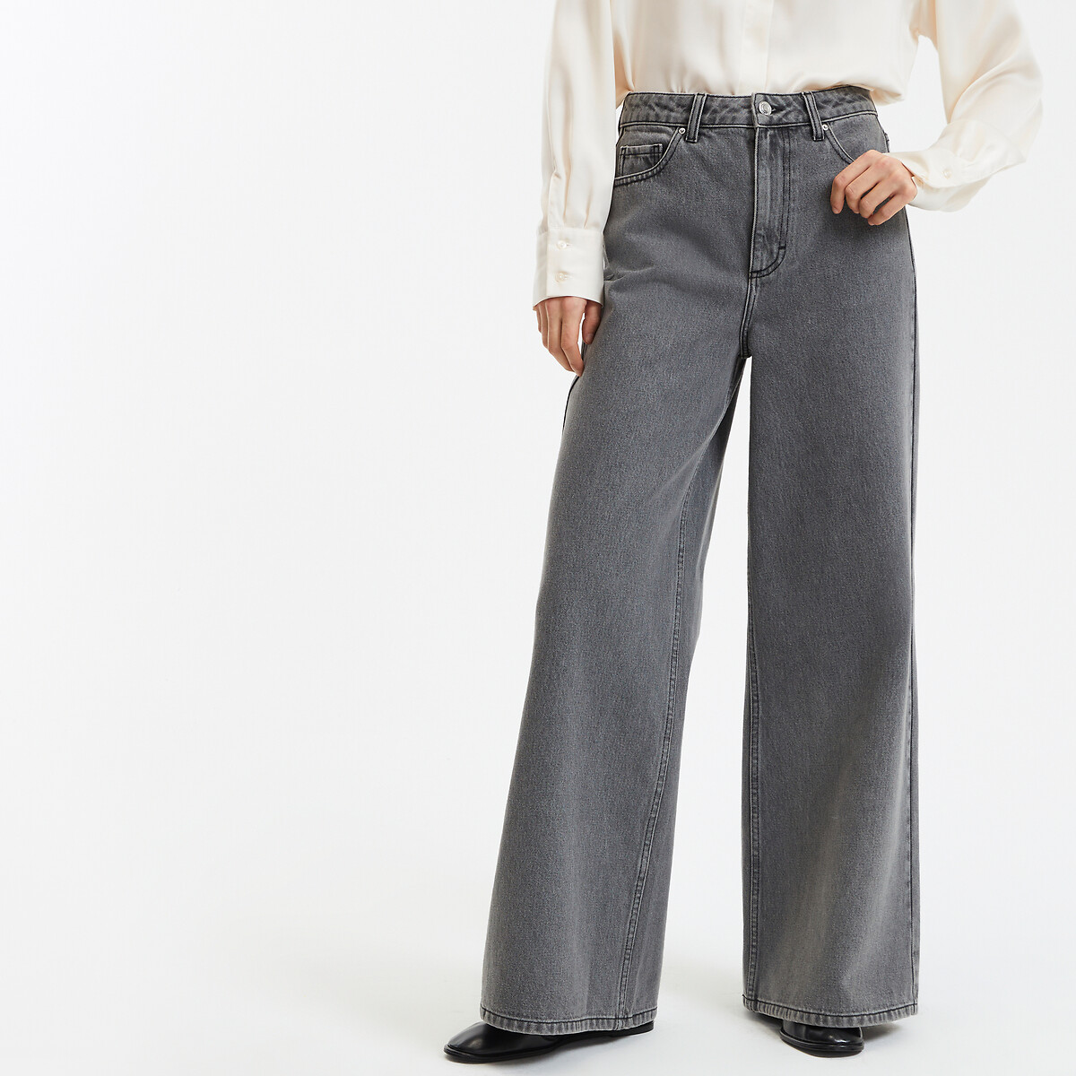 LA REDOUTE COLLECTIONS Jeans extra breed, hoge taille