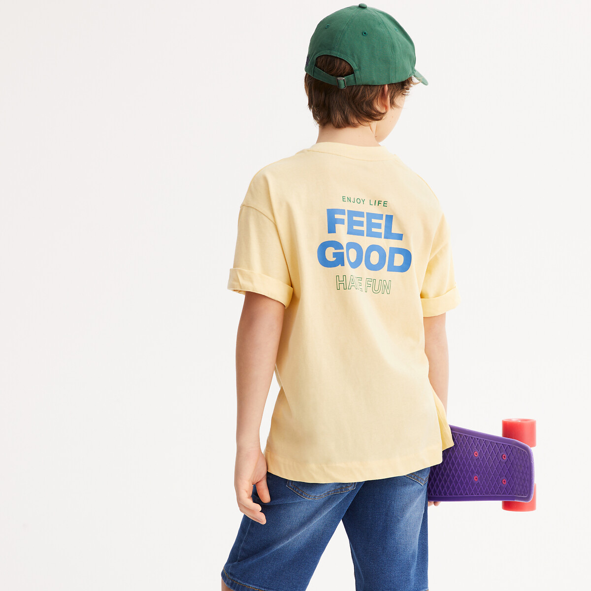 LA REDOUTE COLLECTIONS T-shirt met korte mouwen, print achteraan