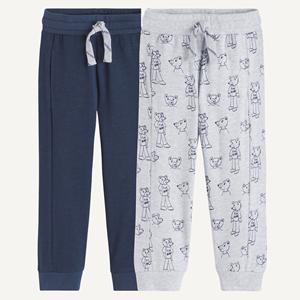 LA REDOUTE COLLECTIONS Set van 2 joggingbroeken in gevlamd jersey