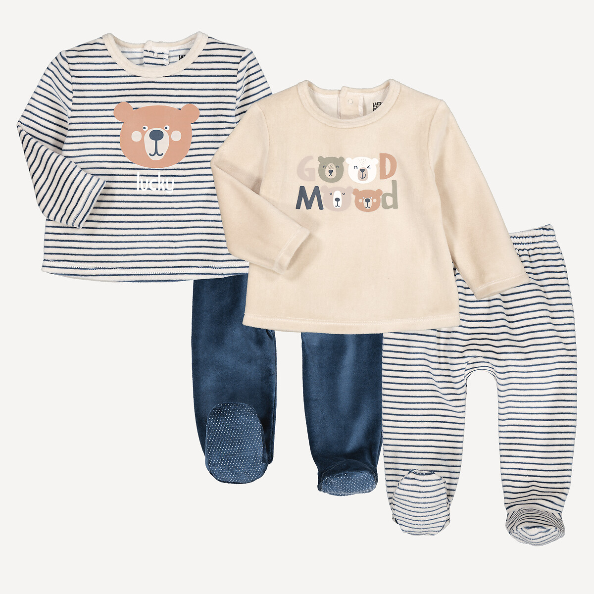LA REDOUTE COLLECTIONS Set van 2 pyjama's in fluweel