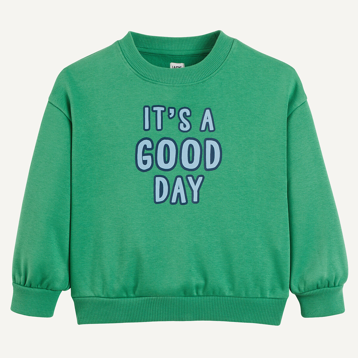 Bedrukte sweater met ronde hals in molton