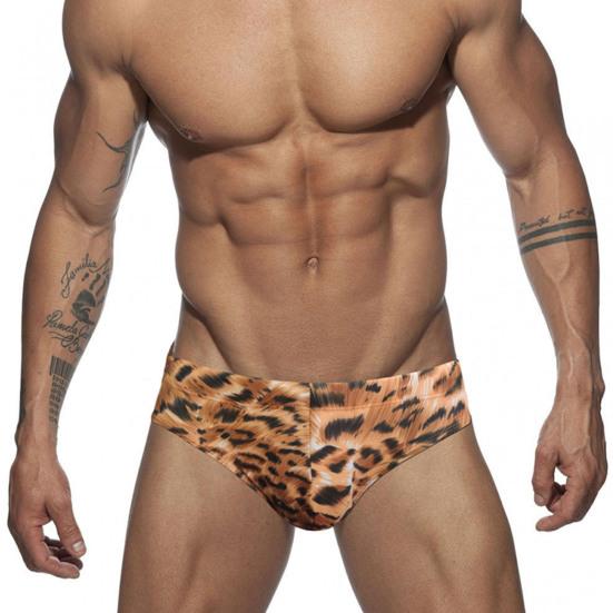 Western Cool Men Heren zomerzwemslip Laagbouw Sneldrogend Tijgerprint Zwembroek Ademend Slim Fit Zwemslip L