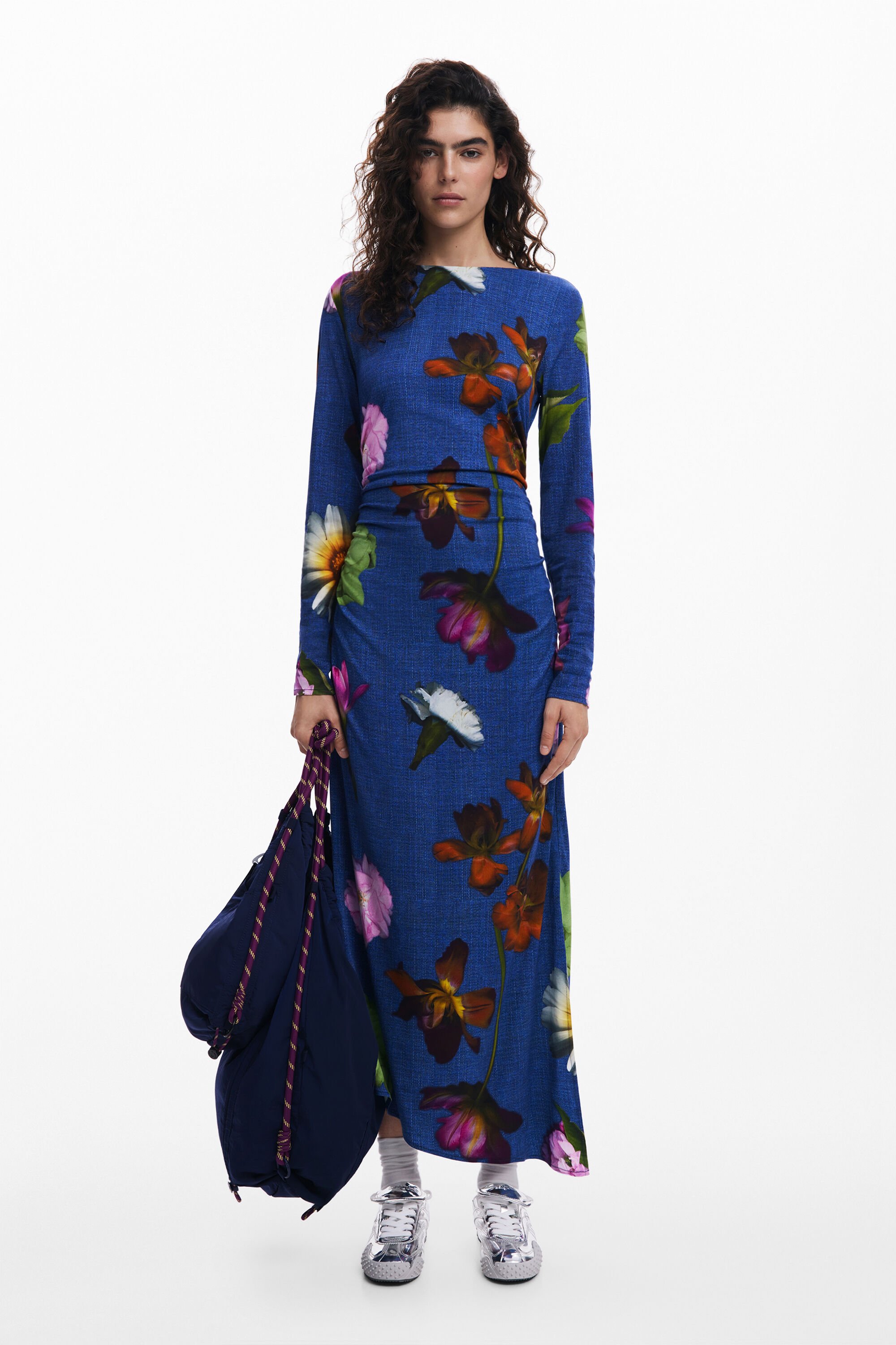 desigual Asymmetrische midijurk - BLUE