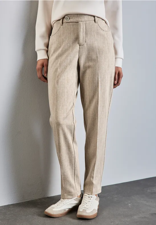 Street One Chino met knoopdetail