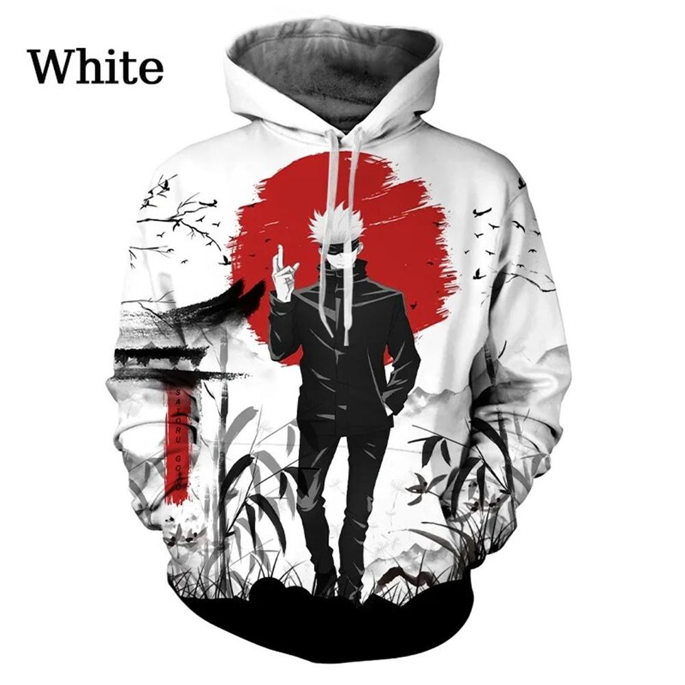 ETST 009 Anime Manga Jujutsu Kaisen Patroon Heren Hoodie Satoru Gojo Sweatshirt 3D Print Heren Hoodie Mode Pullover Nieuwe Herenkleding S