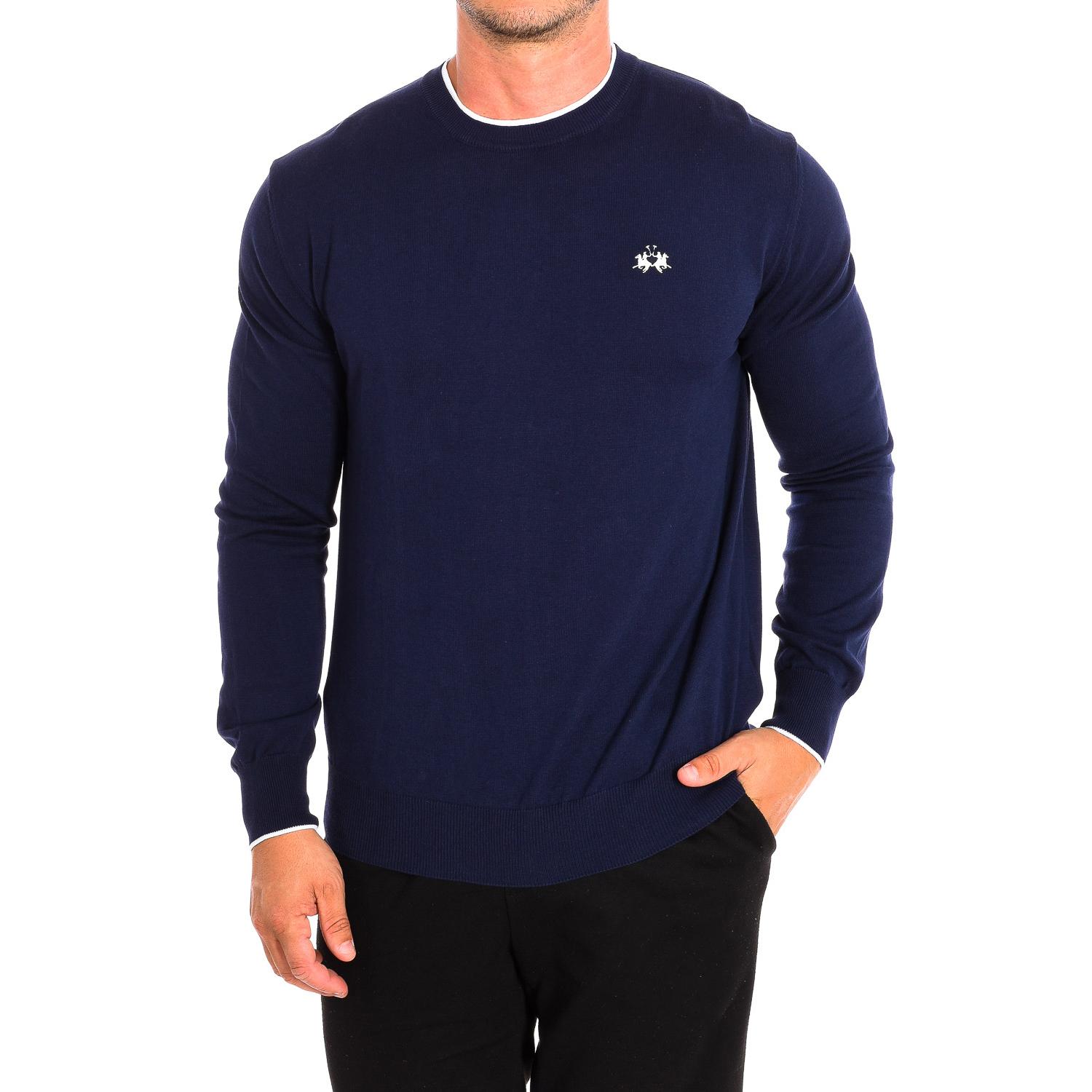 LA MARTINA RMS001-XC008 Herenshirt met lange mouwen S blauw