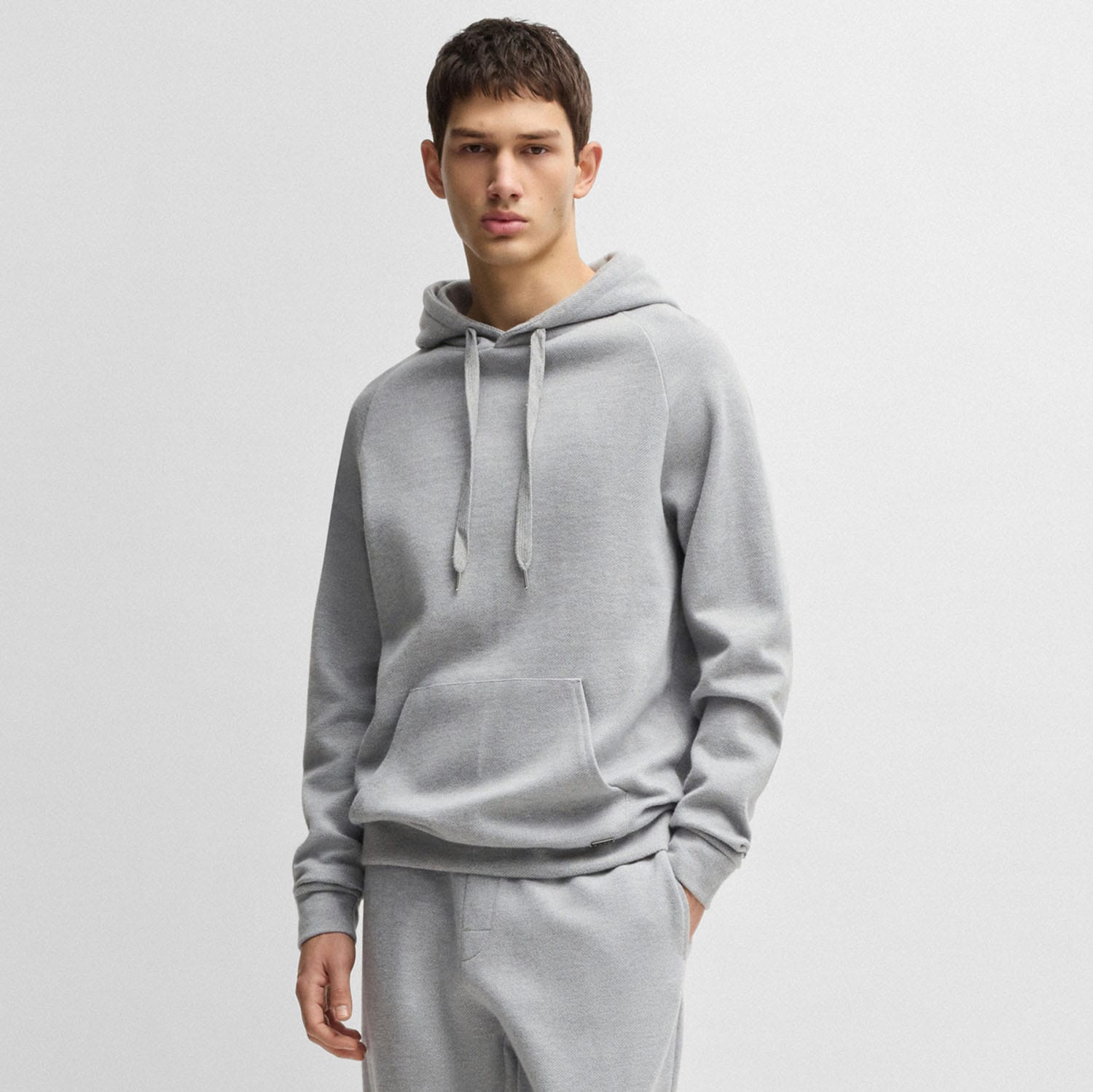 Men's Boss Loungewear Hoodie in Grey