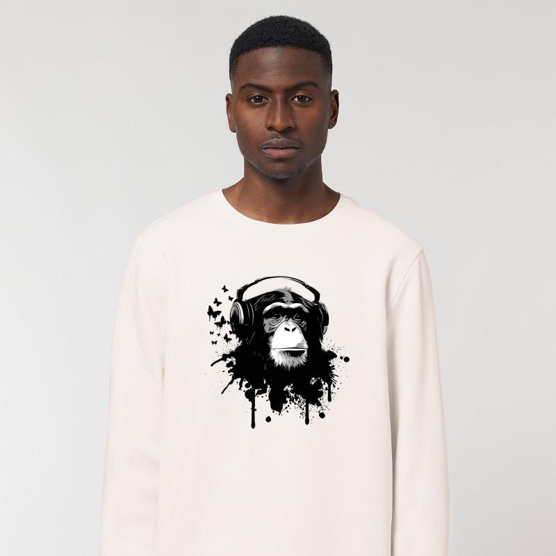 Le Roi du Tshirt Sweat Homme - CREATIVE MONKEY XS