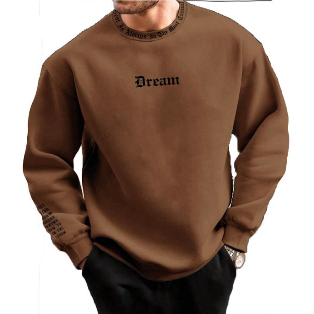 King Billion Herenmode Letter Print Hoodies Effen Kleur Lange Mouw Truien Buitenshuis Workout Fitness Casual Sport Sweatshirts S wit