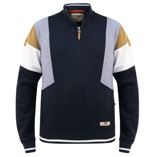 Duke Heren D555 Kenington Cut & Sew sweatshirt met kwartrits M