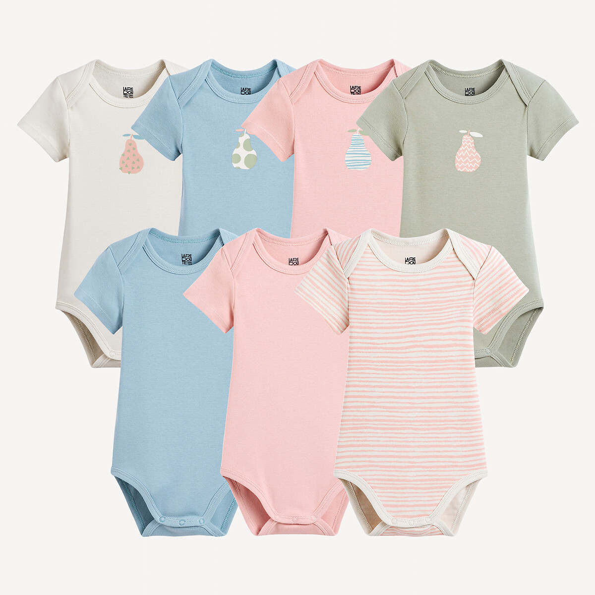 LA REDOUTE COLLECTIONS Set van 7 rompers met korte mouwen