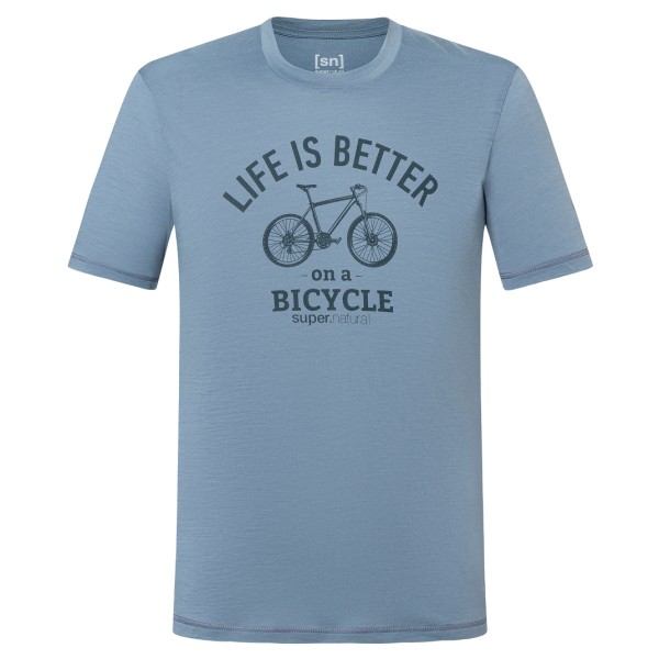 super.natural - Better Bike Tee - Merinoshirt, grijs