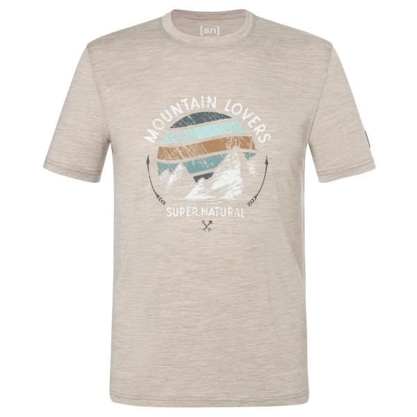 super.natural - Northern Lights Tee - Merinoshirt, beige/grijs