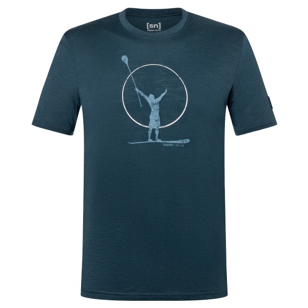 super.natural - Sunset Paddle Tour Tee - Merinoshirt, blauw